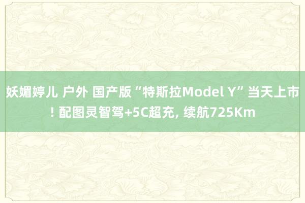 妖媚婷儿 户外 国产版“特斯拉Model Y”当天上市! 配图灵智驾+5C超充， 续航725Km