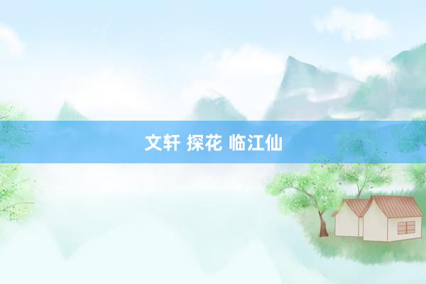 文轩 探花 临江仙